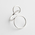 A32484 s925 sterling silver unique fashion silver circle bar ring