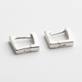 A32718 s925 sterling silver women square unique silver silver earrings
