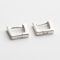 A32718 s925 sterling silver women square unique silver silver earrings