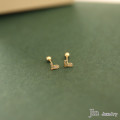 A45441 s925 silver stud trendy rhinestone heart sweet earrings