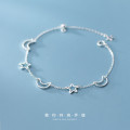 A36469 s925 sterling silver charm fashion simple trendy hollowed chic bracelet