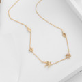 A32958 925 sterling silver fashion cubiczirconia goldplated simple necklace