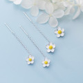 A42922 s925 silver string trendy earrings