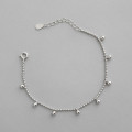 A36503 silvers925 sterling silver bead minimalist handmade charm bracelet