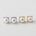 A32727 s925 sterling silver pearl unique chic silver fashionol silver earrings