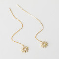 A32729 s925 sterling silver unique rhinestone silver sun chic earrings