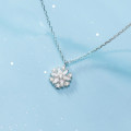 A44803 s925 silver christmas fashion snowflake elegant short choker necklace
