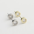A32740 s925 sterling silver circle fashion silver chic unique earrings