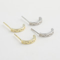 A33102 s925 sterling silver simple cubiczirconia silver earrings