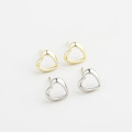 A32797 s925 sterling silver heartshape cute chic silver trendy fashion earrings