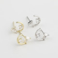 A32792 s925 sterling silver rhinestone chic silver silver earrings