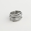 A32503 s925 sterling silver big trendy chic unique ring