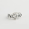 A32507 s925 sterling silver stars adjustable simple trendy silver simple ring