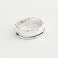 A32523 s925 sterling silver adjustable vintage simple silver trendy chic silver ring