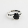 A32488 s925 sterling silver adjustable cubiczirconia silver fashion trendy ring