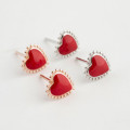 A32730 s925 sterling silver chic heart silver fashion earrings