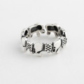 A32556 s925 sterling silver vintage adjustable fashion silver trendy chic ring