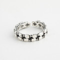 A32549 s925 sterling silver adjustable chic skull trendy chic ring