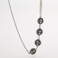 A31407 s925 sterling silver chic unique silver circle necklace