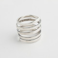 A32545 s925 sterling silver chic simple silver trendy unique spiral ring