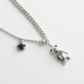 A31446 s925 sterling silver stars small bear silver necklace