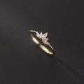 A43306 s925 silver simple design elegant cubic zirconia crown ring