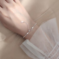 A36432 s925 sterling silver chic starlight charm bracelet