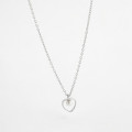 A31430 s925 sterling silver pearl chic silverO necklace