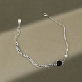 A33312 s925 sterling silver simple vintage anklet bracelet