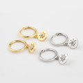 A32770 s925 sterling silver rhinestone silver earrings