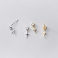 A35419 s925 sterling silver unique rhinestone star fashion unique earrings
