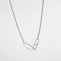 A32853 s925 sterling silver square chic vintage silver trendy chic silver necklace