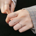 A44460 s925 silver simple bar elegant cute geometric ring