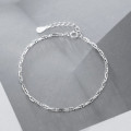 A28138 s925 sterling silver simple charm bracelet