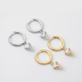 A32785 s925 sterling silver chic fashion silver unique earrings