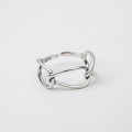 A32552 s925 sterling silver doublelayer chic silver adjustable vintage silver ring