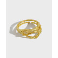 A33386 s925 sterling silver irregular ring