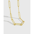 A32963 s925 sterling silver simple chain necklace