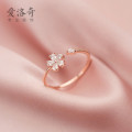 A37005 s925 sterling silver sweet rhinestone adjustable trendy ring
