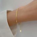 A37165 s925 sterling silver chic goldplated charm bracelet
