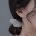 A37035 s925 sterling silver trendy sweet chic simple butterfly earrings