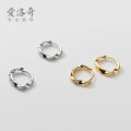 A37040 s925 sterling silver simple rope twist sweet earrings