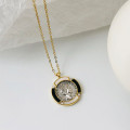 A31330 s925 sterling silver vintage coin necklace