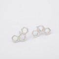 A32713 s925 sterling silver unique silver geometric silver earrings