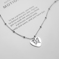 A31074 s925 sterling silver sweet trendy butterfly necklace