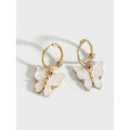 A32799 design simple shell butterfly 925 sterling silver earrings
