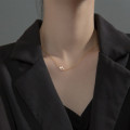 A45410 s925 silver trendy simple initial elegant goldplated gold short necklace