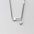 A31073 s925 sterling silver fashion thai silver clip necklace