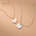 A31014 s925 sterling silver trendy cute circle necklace