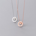 A31083 s925 sterling silver fashion number necklace